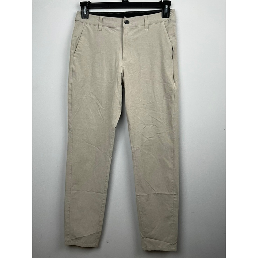 Vuori Men's Strata Tech Pants Khaki Slim Fit Stretch‎ Performance Size 30x30